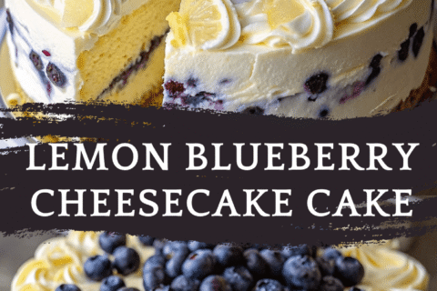 Lemon Blueberry Cheesecake Cake – Creamy Layers, Tangy Fruit Topping & The Ultimate Party Dessert
