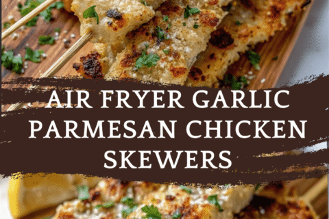 Air Fryer Garlic Parmesan Chicken Skewers – Crispy, Juicy & Packed with Flavor