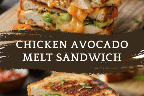 Chicken Avocado Melt Sandwich – A Deliciously Creamy & Cheesy Lunch Idea!