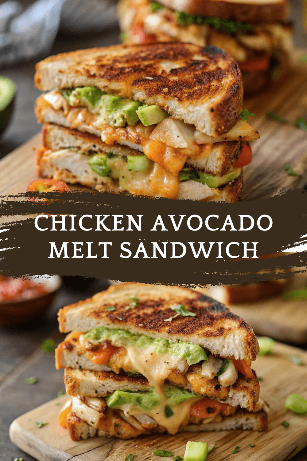 Chicken Avocado Melt Sandwich – A Deliciously Creamy & Cheesy Lunch Idea!
