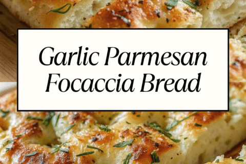 Garlic Parmesan Focaccia Bread – A Savory Homemade Favorite | Easy & Delicious Bakery-Style Bread