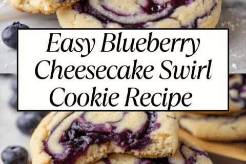Easy Blueberry Cheesecake Swirl Cookie Recipe – Soft, Sweet & Bakery-Style Treats