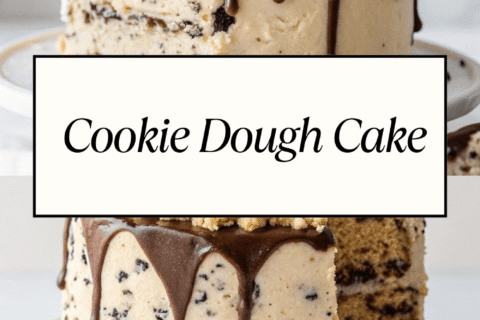 Cookie Dough Cake | Soft, Sweet & Packed with Chocolate Chips