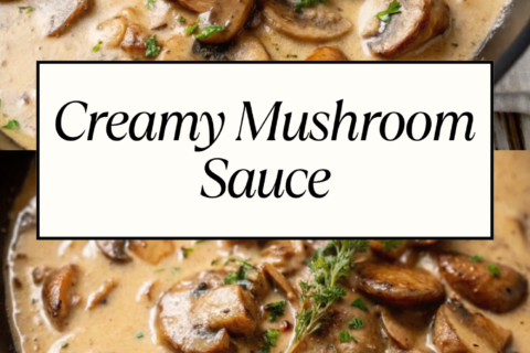 Creamy Mushroom Sauce – Rich, Velvety & Full of Flavor