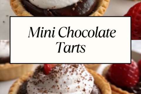 Mini Chocolate Tarts (Made in a Muffin Pan!) | Rich, Elegant & Perfectly Bite-Sized