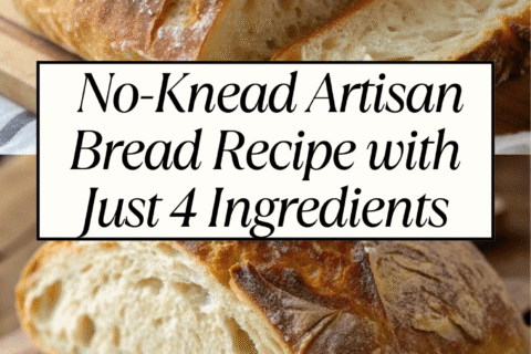 No-Knead Artisan Bread Recipe with Just 4 Ingredients | Effortless Bakery-Quality Bread at Home