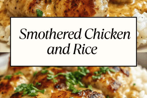 Smothered Chicken and Rice | Comfort Food with a Creamy, Cheesy Twist