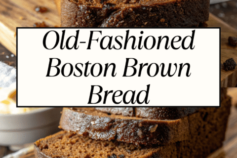 Old-Fashioned Boston Brown Bread – A Classic Steamed Bread with Deep Molasses Flavor