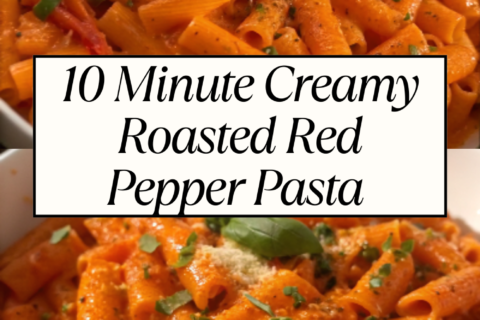 10 Minute Creamy Roasted Red Pepper Pasta – Quick & Flavorful