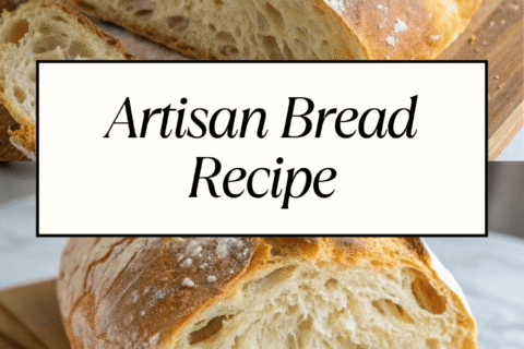 Artisan Bread Recipe | Simple, Rustic, Bakery-Style Loaf with Just 4 Ingredients