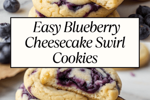 Easy Blueberry Cheesecake Swirl Cookies | Soft, Buttery & Bursting with Flavor