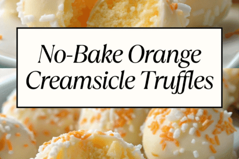 No-Bake Orange Creamsicle Truffles – Sweet, Citrusy & Easy Bite-Sized Treats