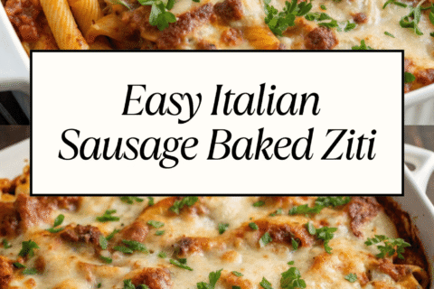 Easy Italian Sausage Baked Ziti: A Delicious Meal for New Moms! | Comforting, Cheesy & Freezer-Friendly