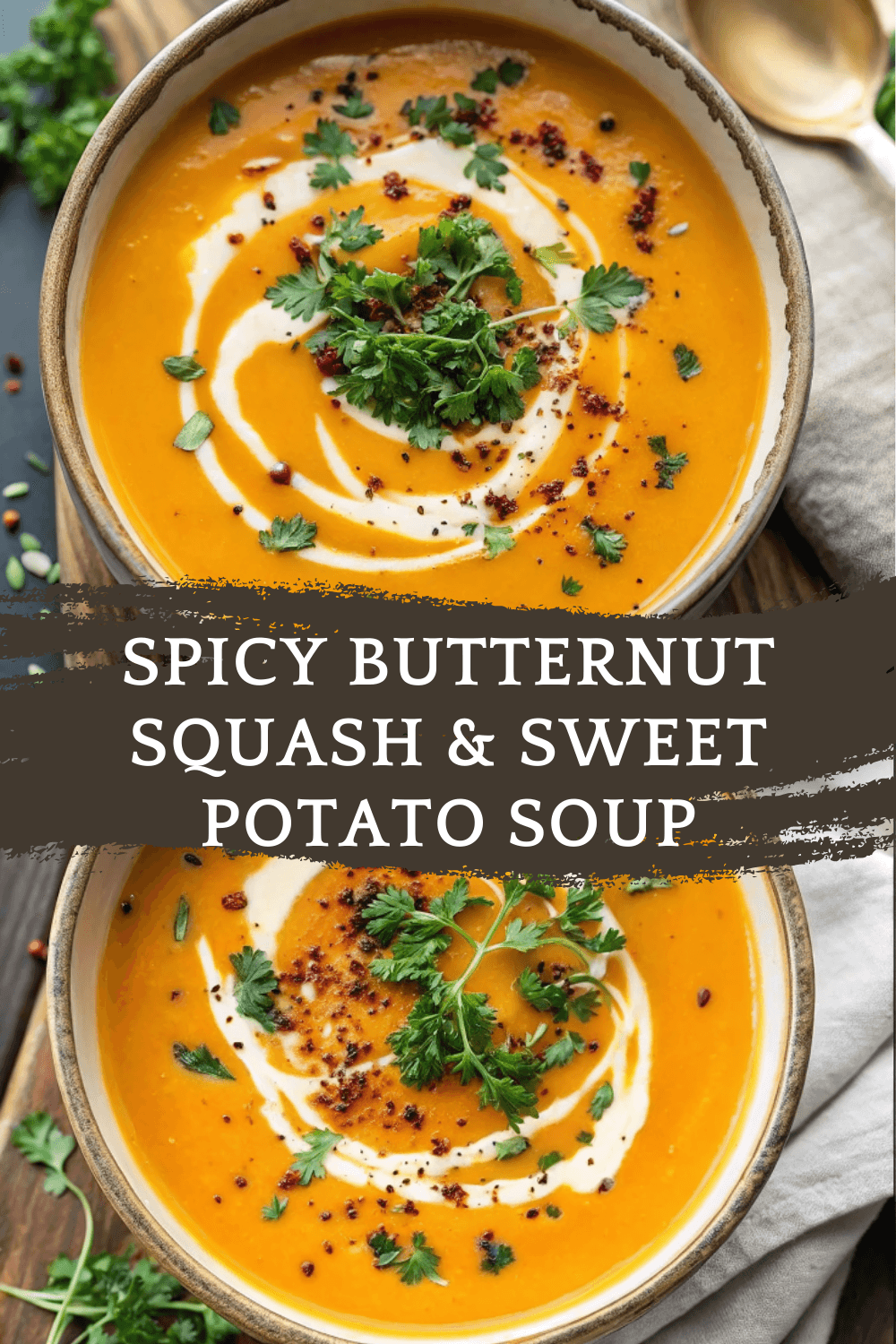 Spicy Butternut Squash & Sweet Potato Soup – Bold, Creamy, and Soul-Warming