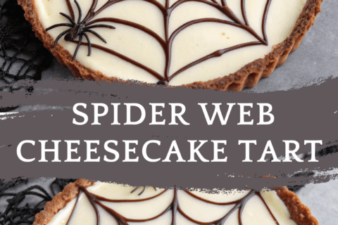 Spider Web Cheesecake Tart for Halloween