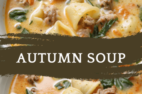 Autumn Soup – Sausage Tortellini Soup with Spinach