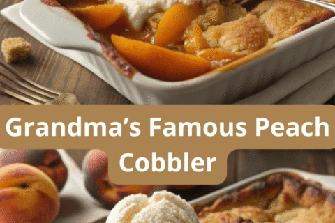 Grandma’s Famous Peach Cobbler – Classic, Cozy & Made with Just 7 Ingredients