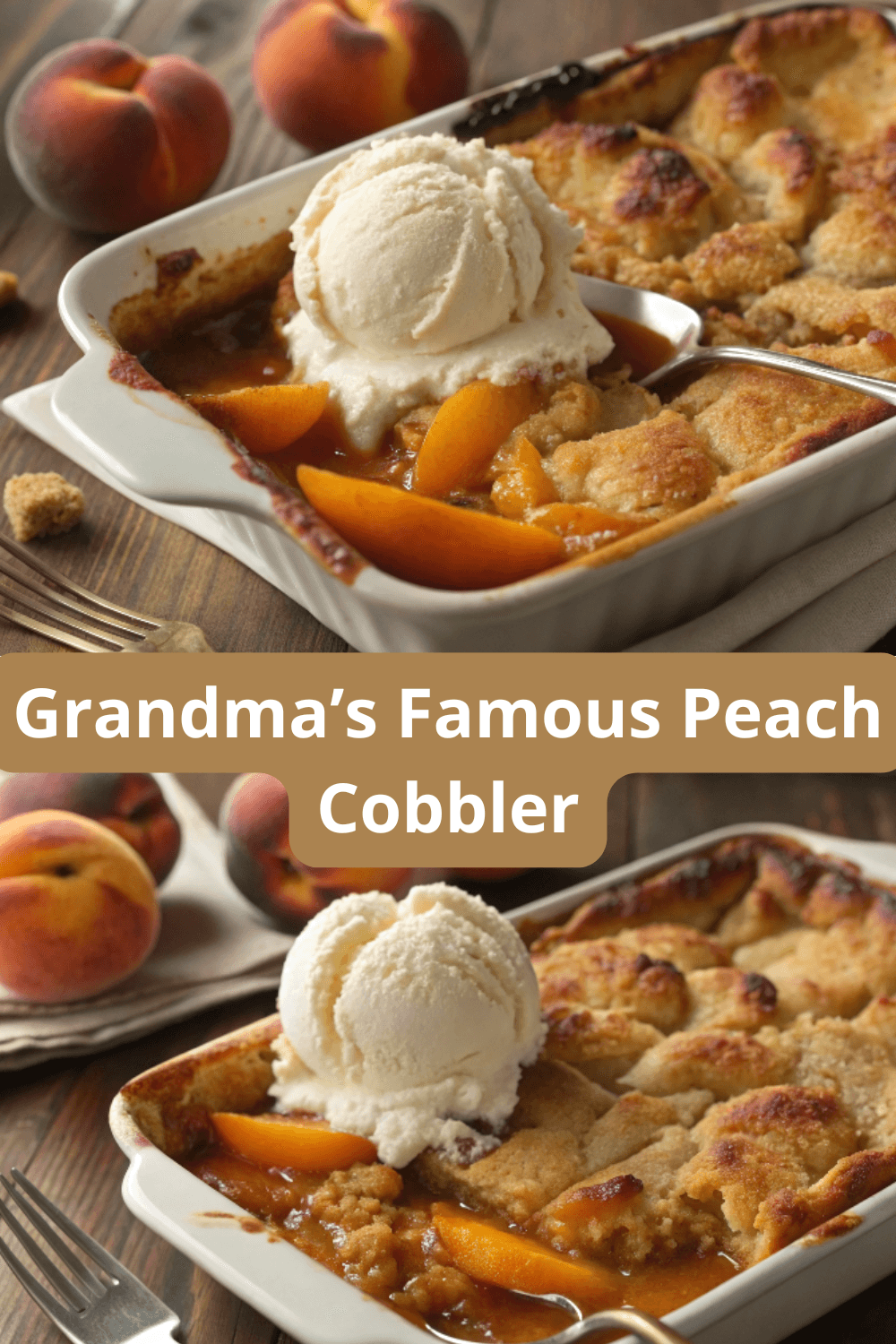Grandma’s Famous Peach Cobbler – Classic, Cozy & Made with Just 7 Ingredients