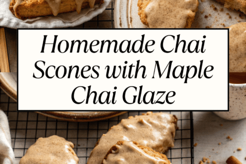 Homemade Chai Scones with Maple Chai Glaze – A Cozy, Spiced Bakery Treat