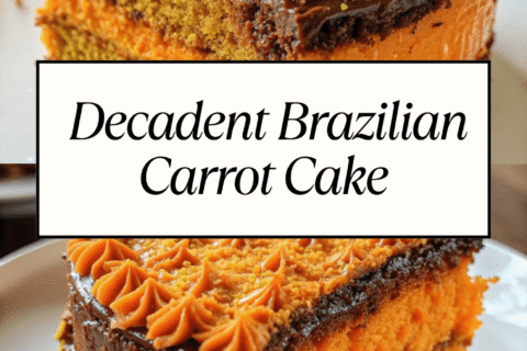 Decadent Brazilian Carrot Cake with Creamy Chocolate & Carrot Frosting