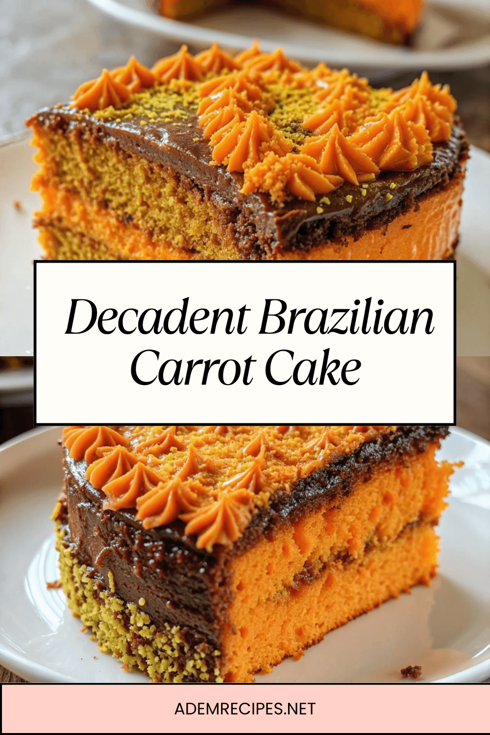 Decadent Brazilian Carrot Cake with Creamy Chocolate & Carrot Frosting