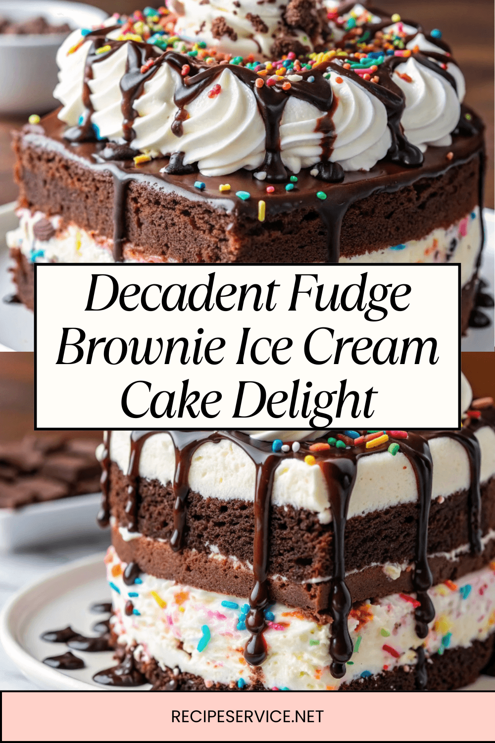 Decadent Fudge Brownie Ice Cream Cake Delight | The Ultimate No-Bake Dessert for Every Occasion