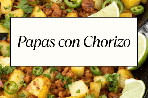 Papas con Chorizo – Mexican Potatoes with Spicy Chicken Chorizo