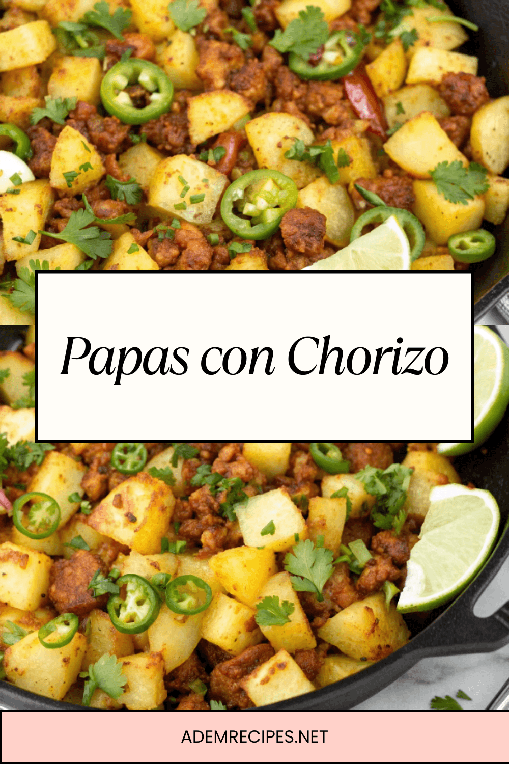 Papas con Chorizo – Mexican Potatoes with Spicy Chicken Chorizo