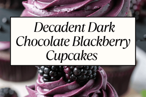 Decadent Dark Chocolate Blackberry Cupcakes for Thanksgiving